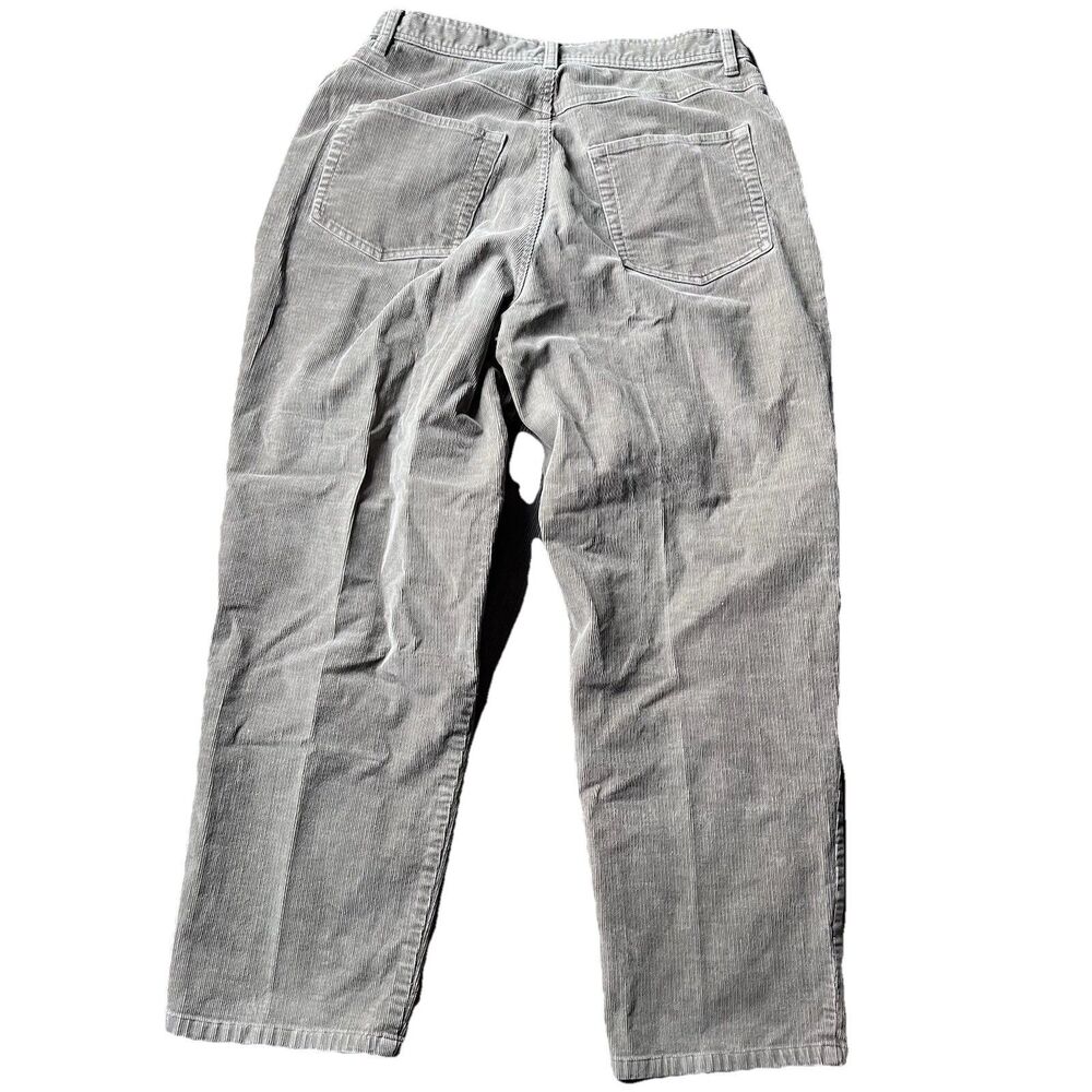 LL Bean Corduroy Pants Taupe Straight Leg Classic Women's 14 Petite - Picture 5 of 9